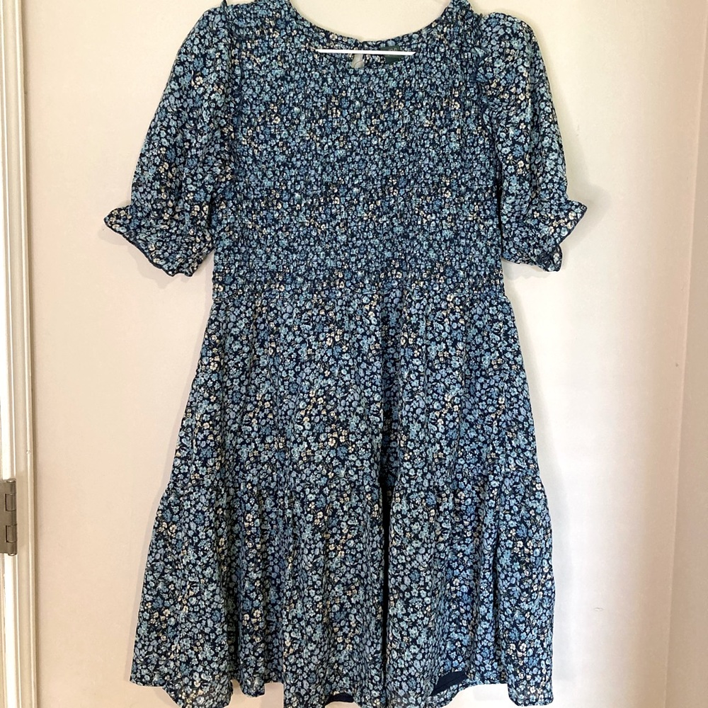 Smocked Floral Dress
